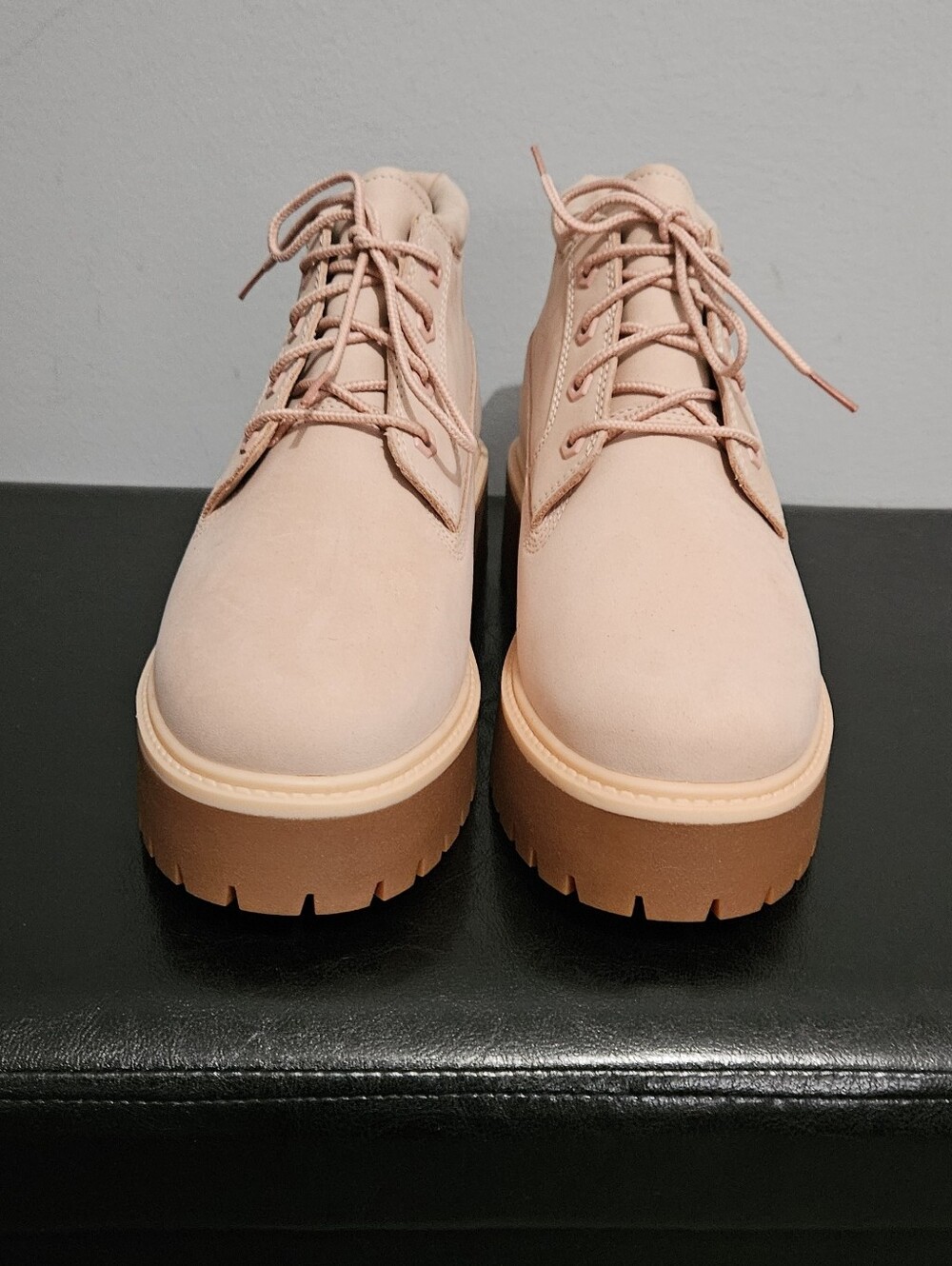 NWOT: Timberland Lace-Up Platform Ankle Boots - Size Youth 6.5 = Women's 8.5 - Picture 7 of 12